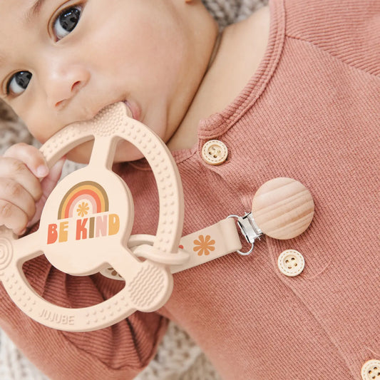Silicone Teether Ring with Detachable Clip