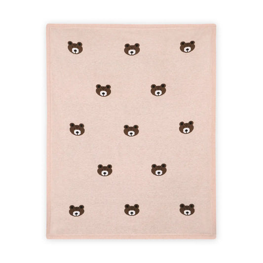 Brown Bear Organic Cotton Knit Baby Blanket