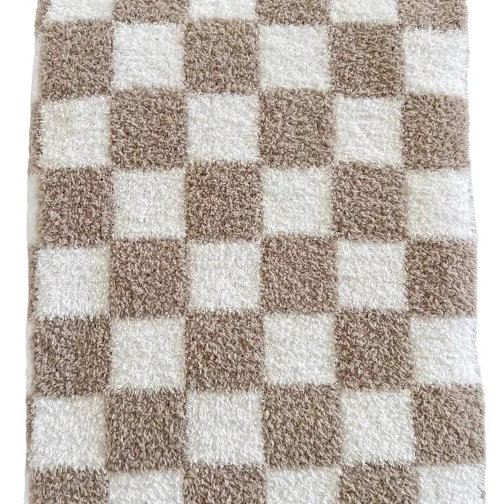 Cocoa Checkered Blanket