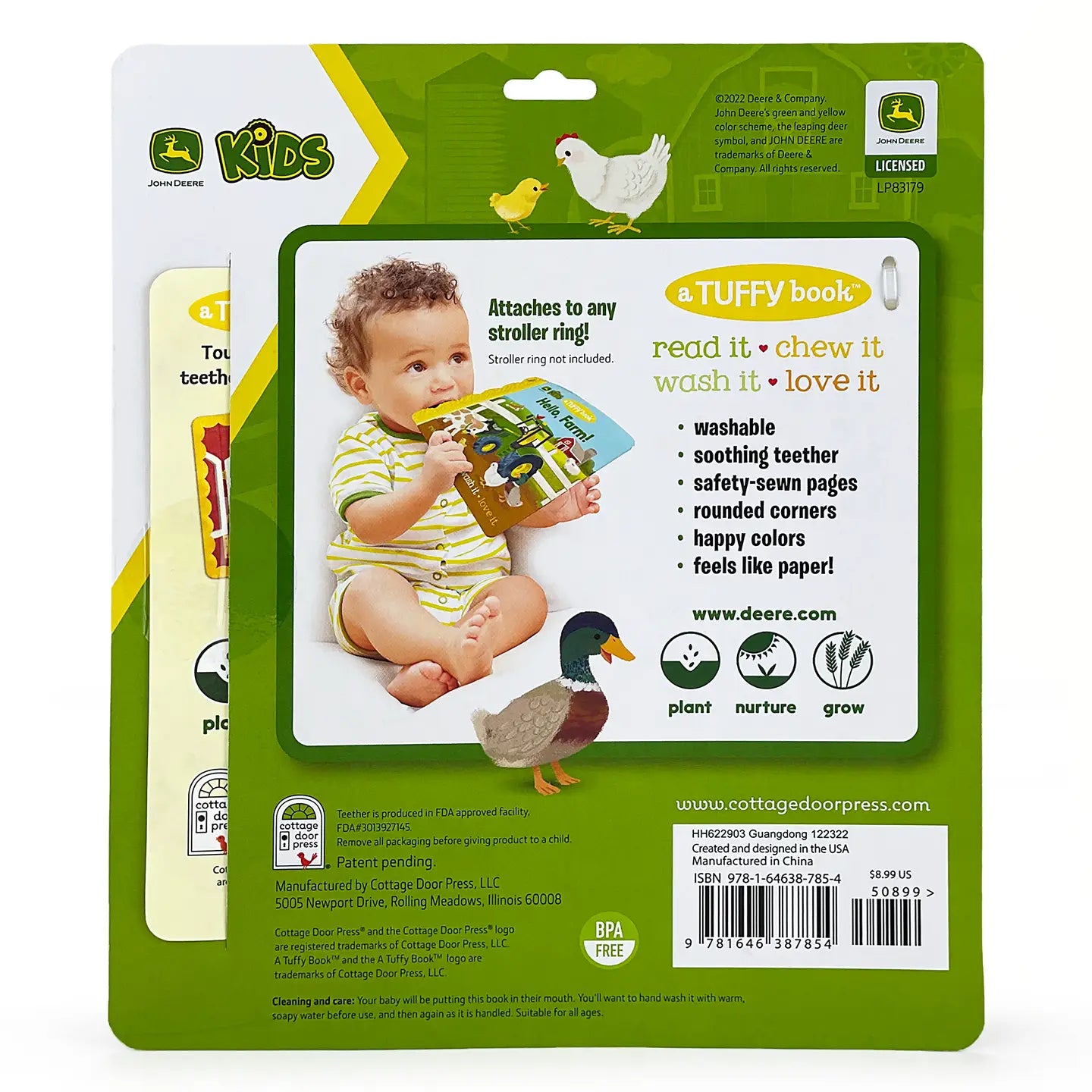 John Deere Hello, Farm! Tuffy Teether Book
