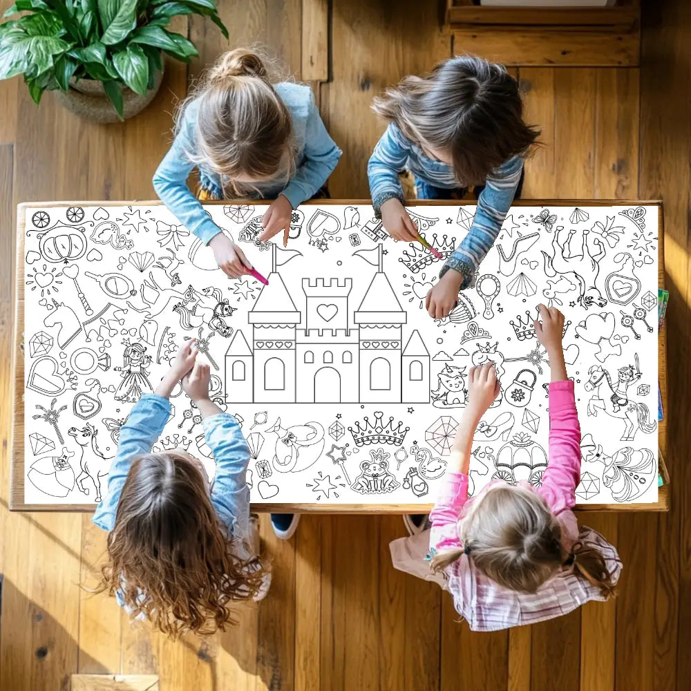 Princess Coloring Tablecloth