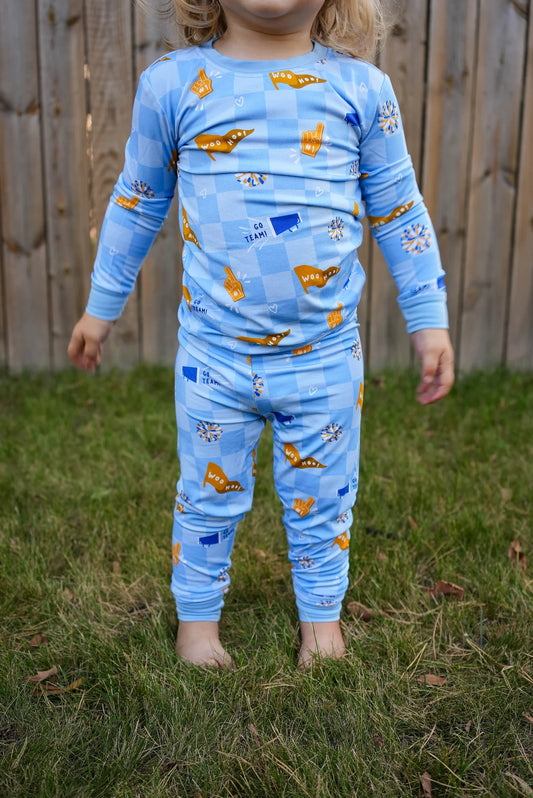 Blue & Yellow Rally Two Piece