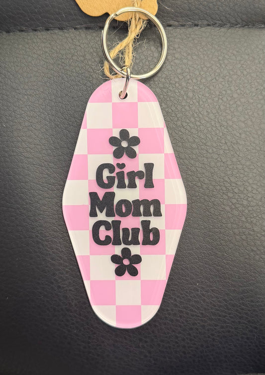 Girl Mom Club Keychain