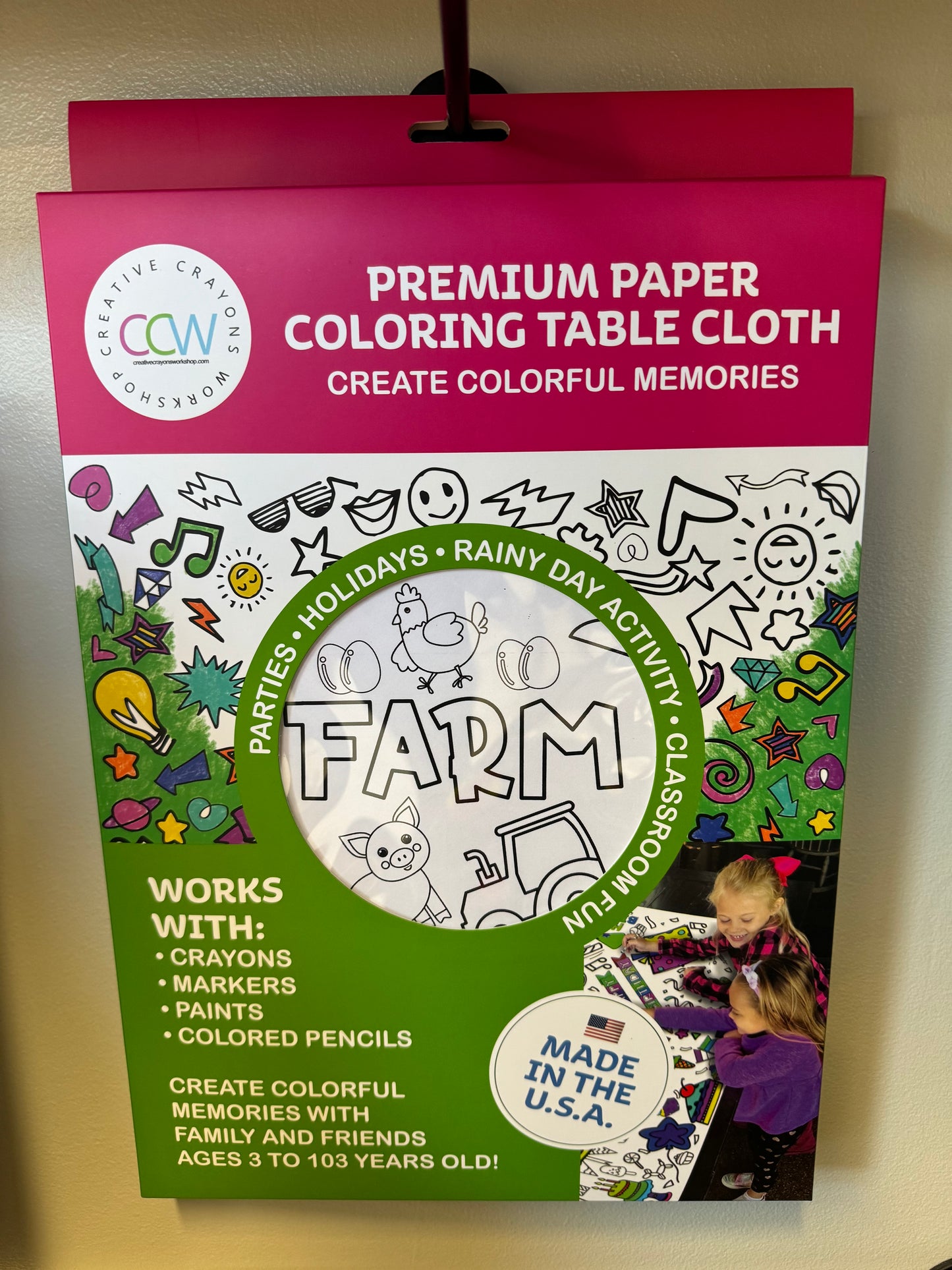 Farm Coloring Tablecloth