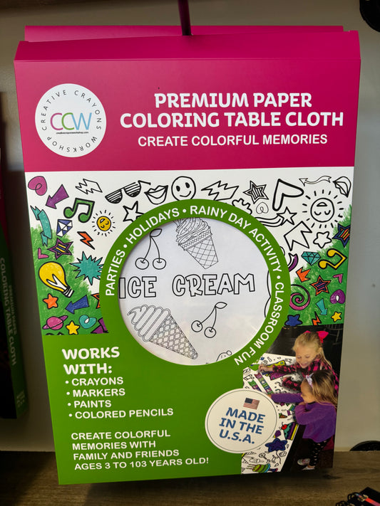 Ice Cream Coloring Tablecloth