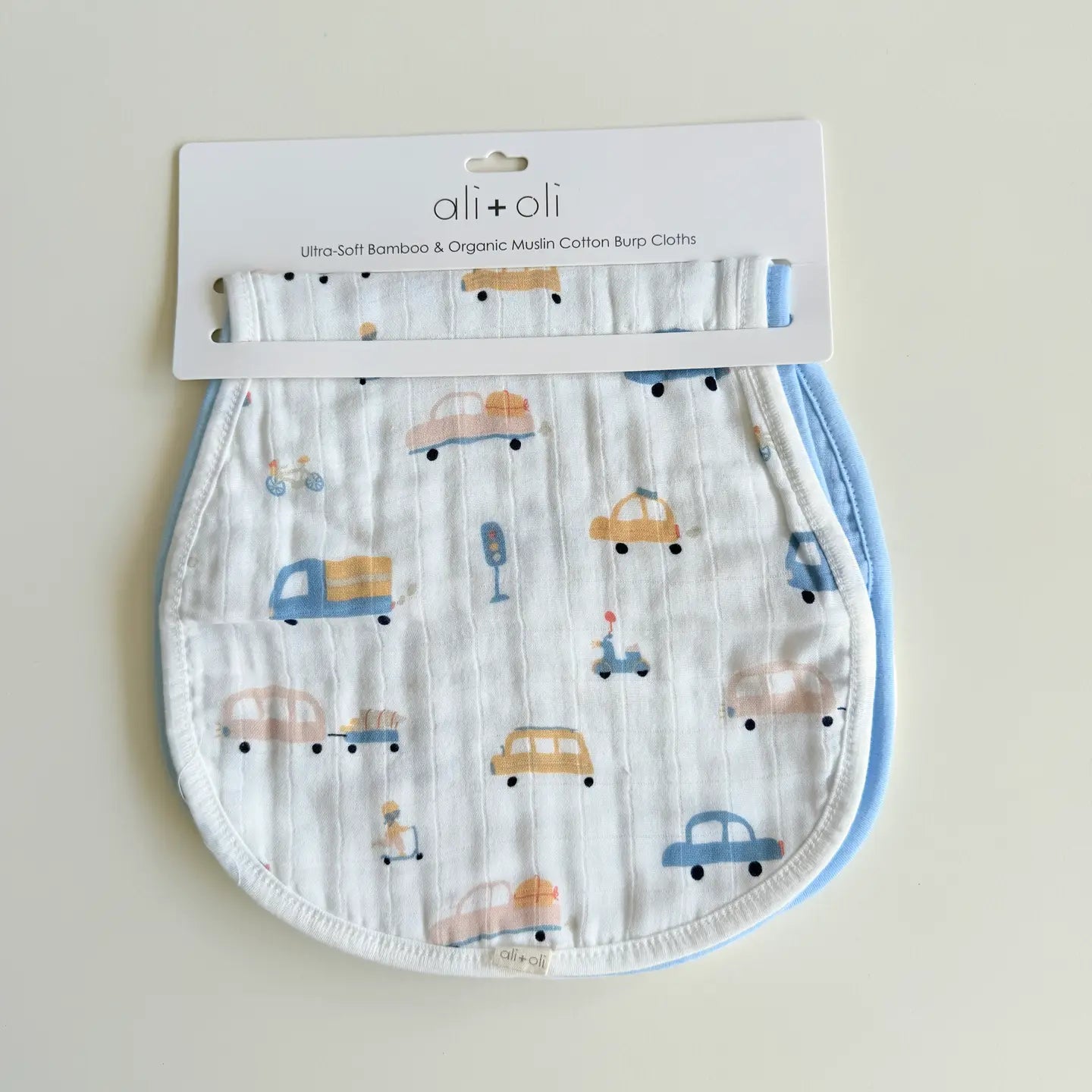 Bamboo Muslin Automobile Burp Cloth Set