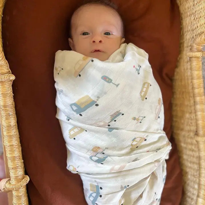 Bamboo Muslin Automobile Swaddle Blanket