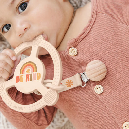 Silicone Teether Ring with Detachable Clip