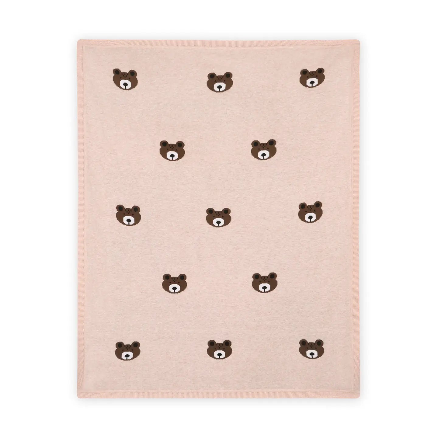 Brown Bear Organic Cotton Knit Baby Blanket