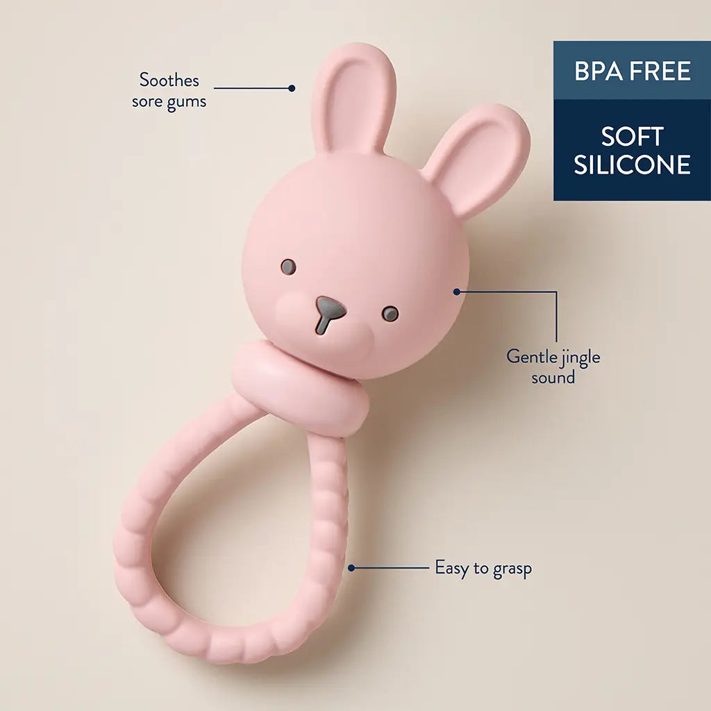 Pink Bunny Sweetie Rattle