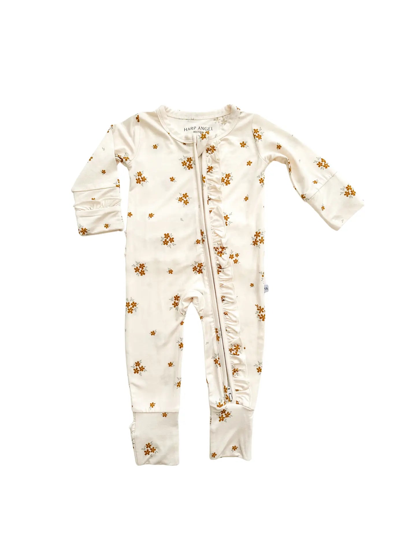 Caramel Bloom Ruffle Sleeper