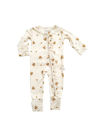 Caramel Bloom Ruffle Sleeper