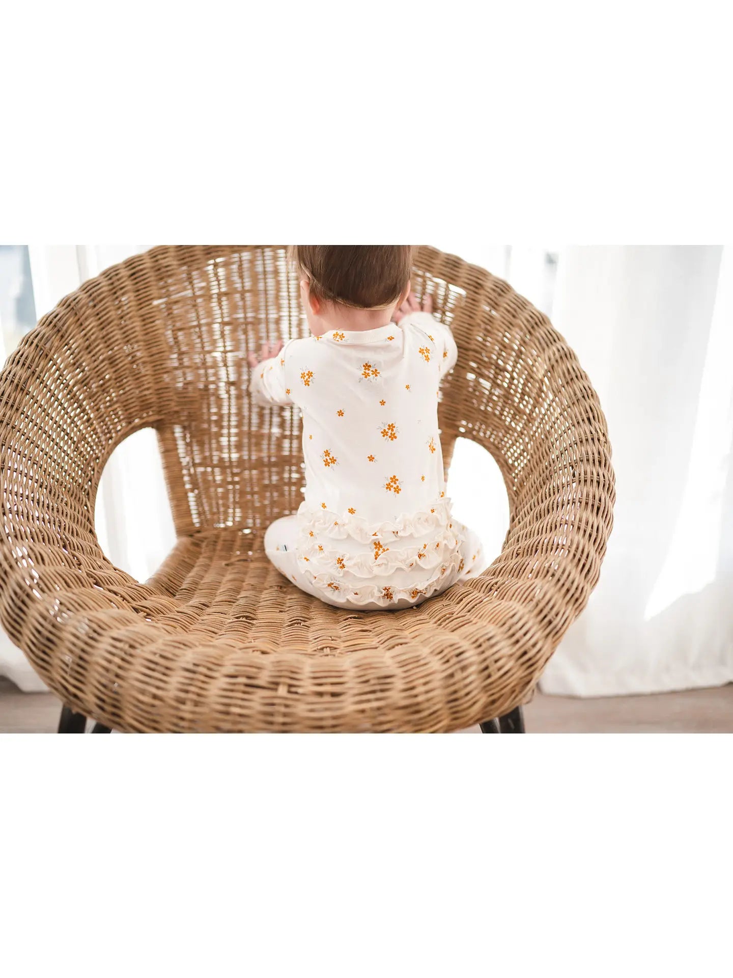 Caramel Bloom Ruffle Sleeper