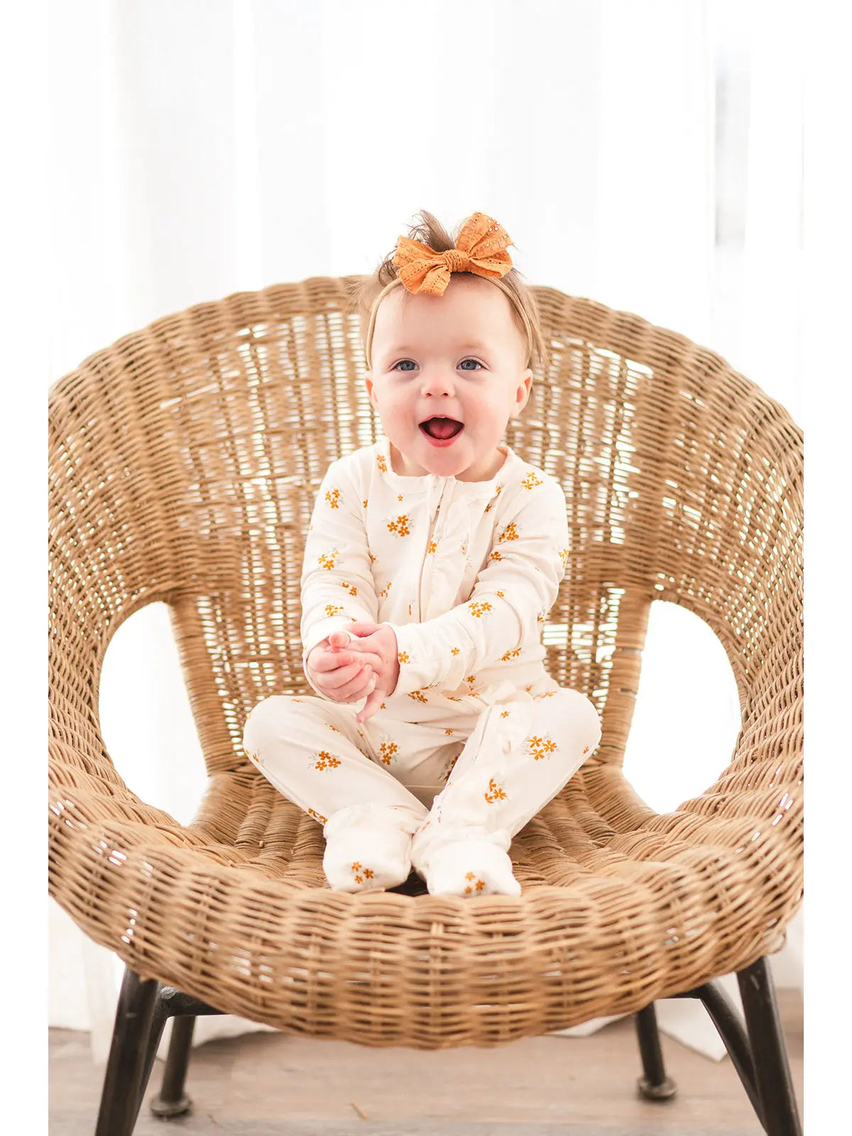 Caramel Bloom Ruffle Sleeper