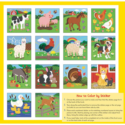 My First Color-By-Sticker Farm Animals Book
