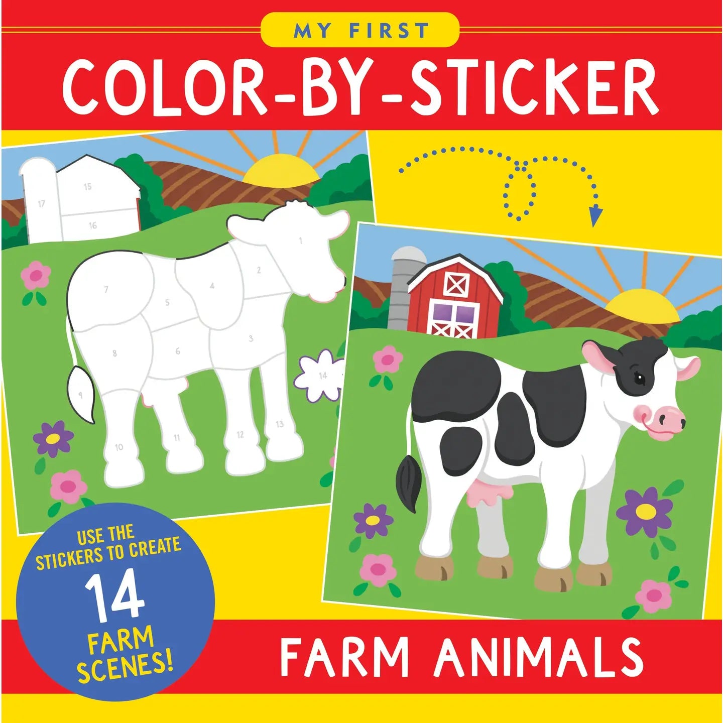 My First Color-By-Sticker Farm Animals Book