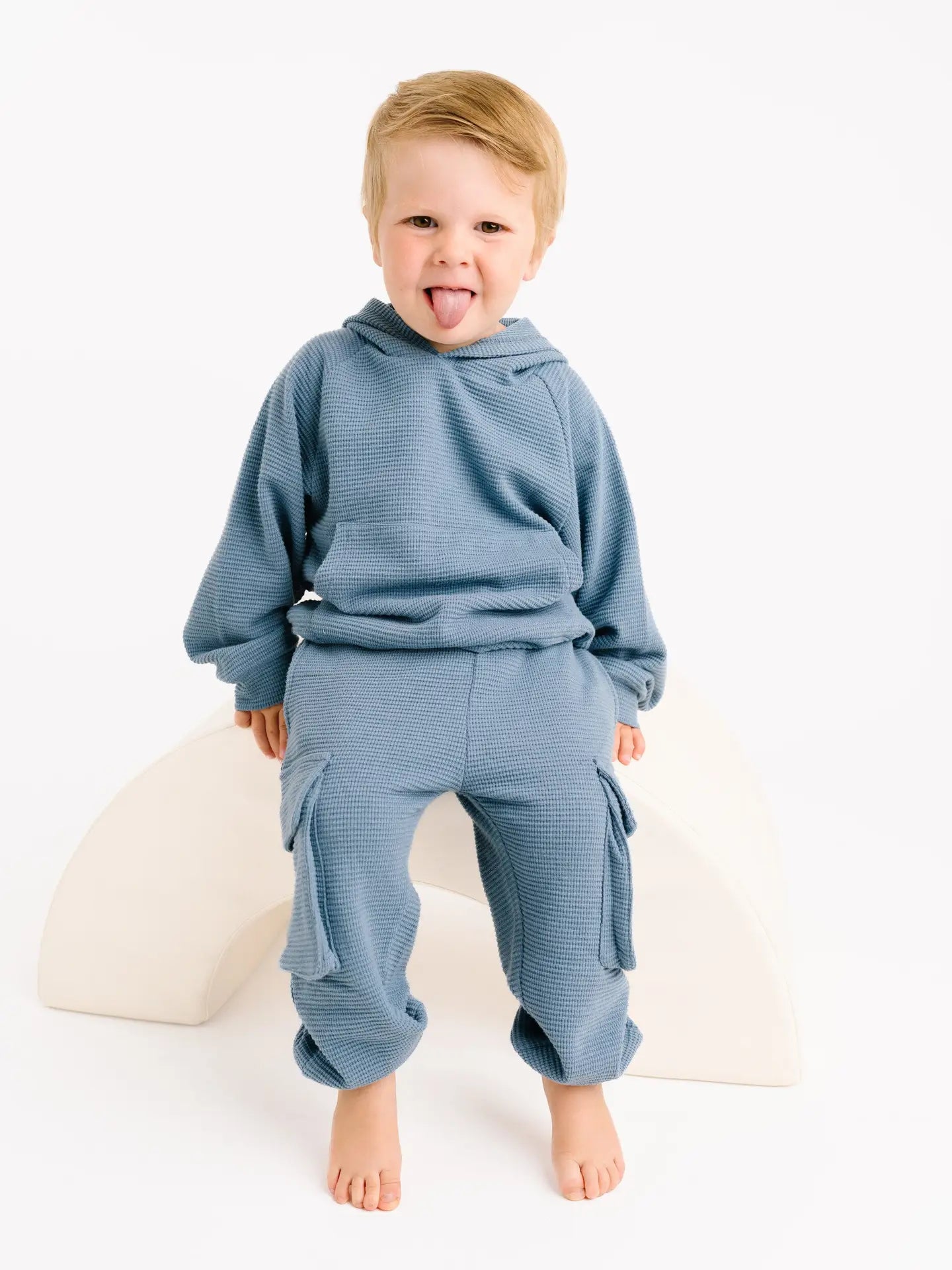 Dusty Blue Waffle Cargo Set