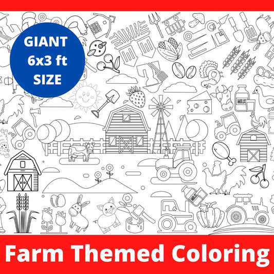 Farm Coloring Tablecloth