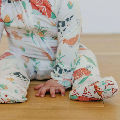 Copper Pearl Farmstead Zip Up Footie