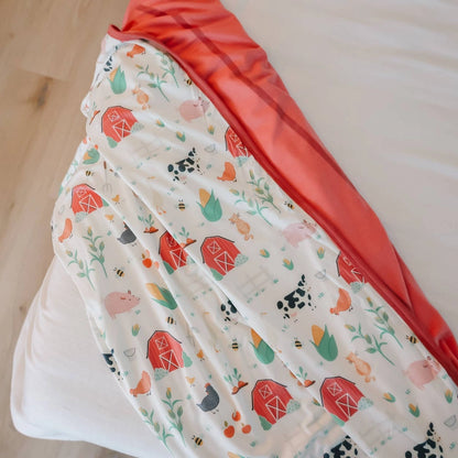 Copper Pearl Farmstead Three Layer Quilt