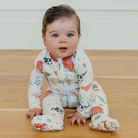 Copper Pearl Farmstead Zip Up Footie