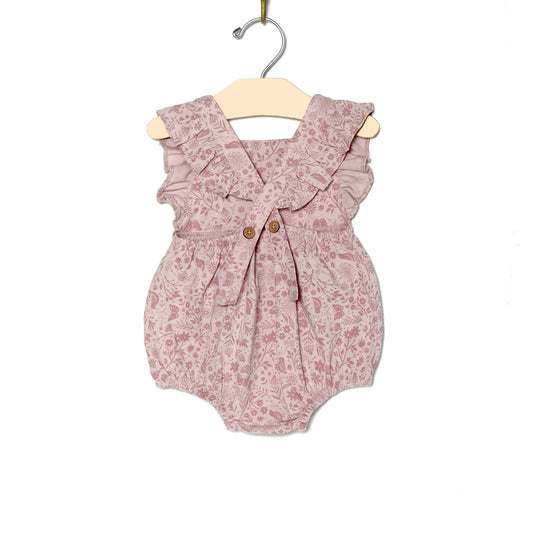 Birds and Butterflies Overall Flutter Romper