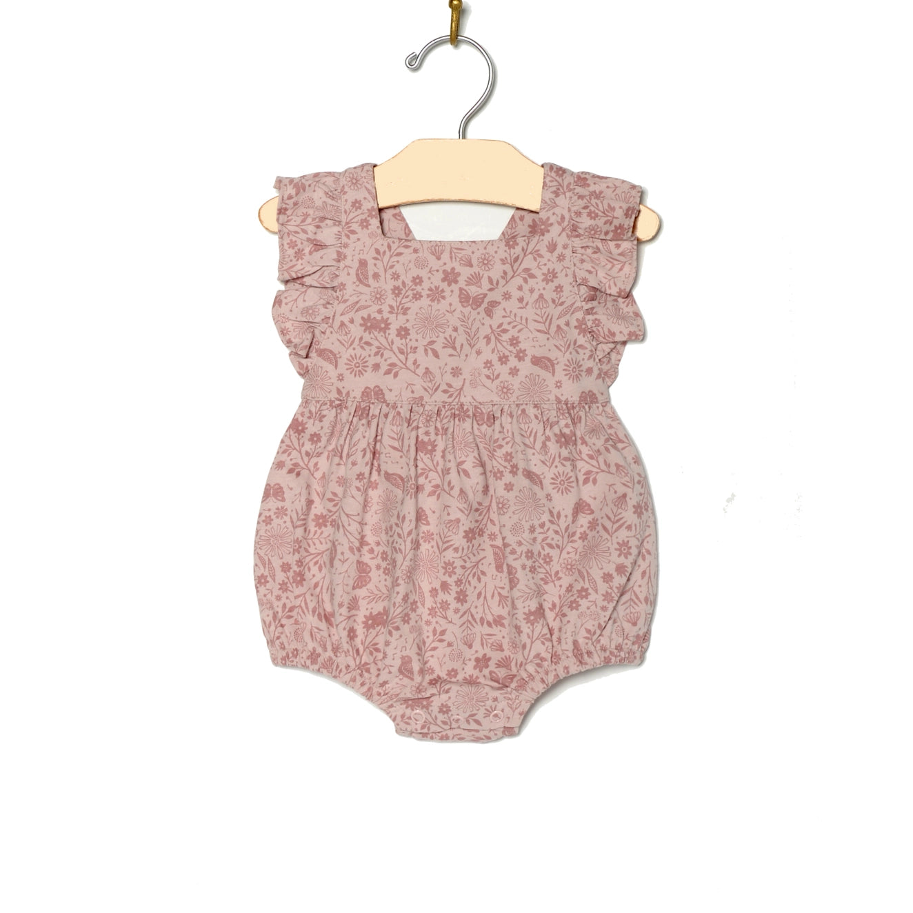 Birds and Butterflies Overall Flutter Romper