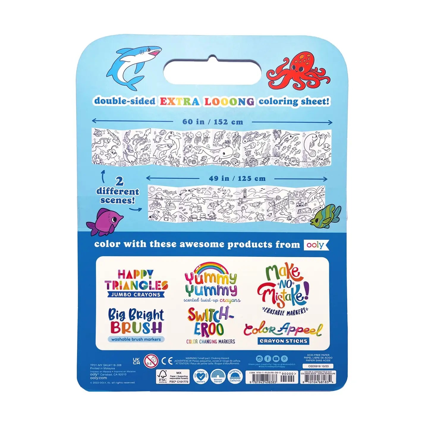 Color-A-Long: Fold Out Coloring Book: Ocean