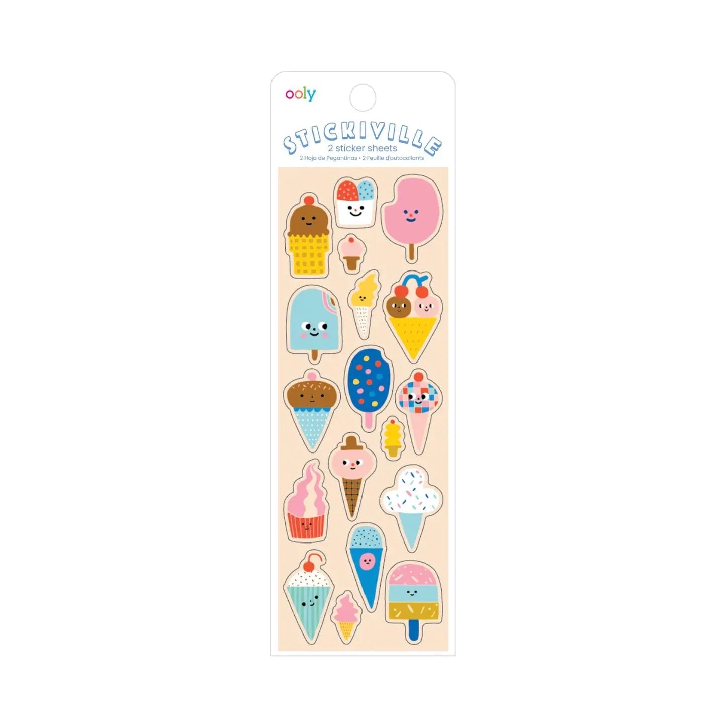 Ice Cream Sparkly Stickers