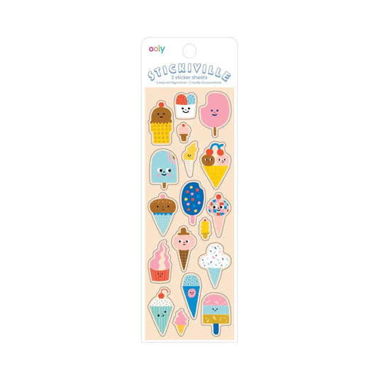 Ice Cream Sparkly Stickers