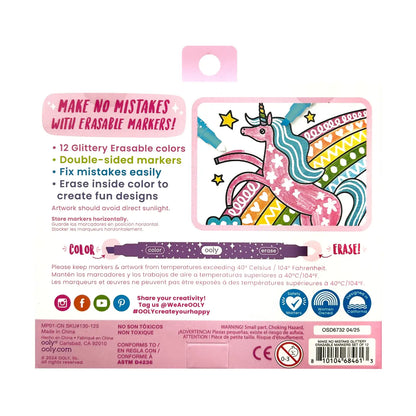 Glittery Erasable Markers