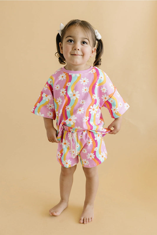 Groovy Daisy Shorts Set