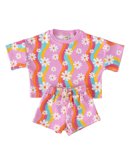 Groovy Daisy Shorts Set