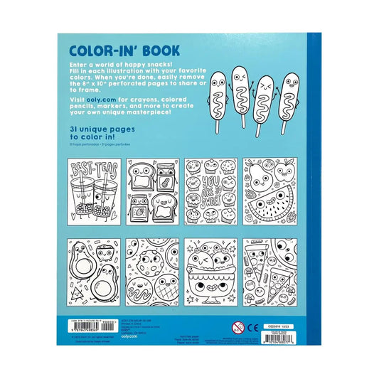 Color-in' Book: Happy Snacks