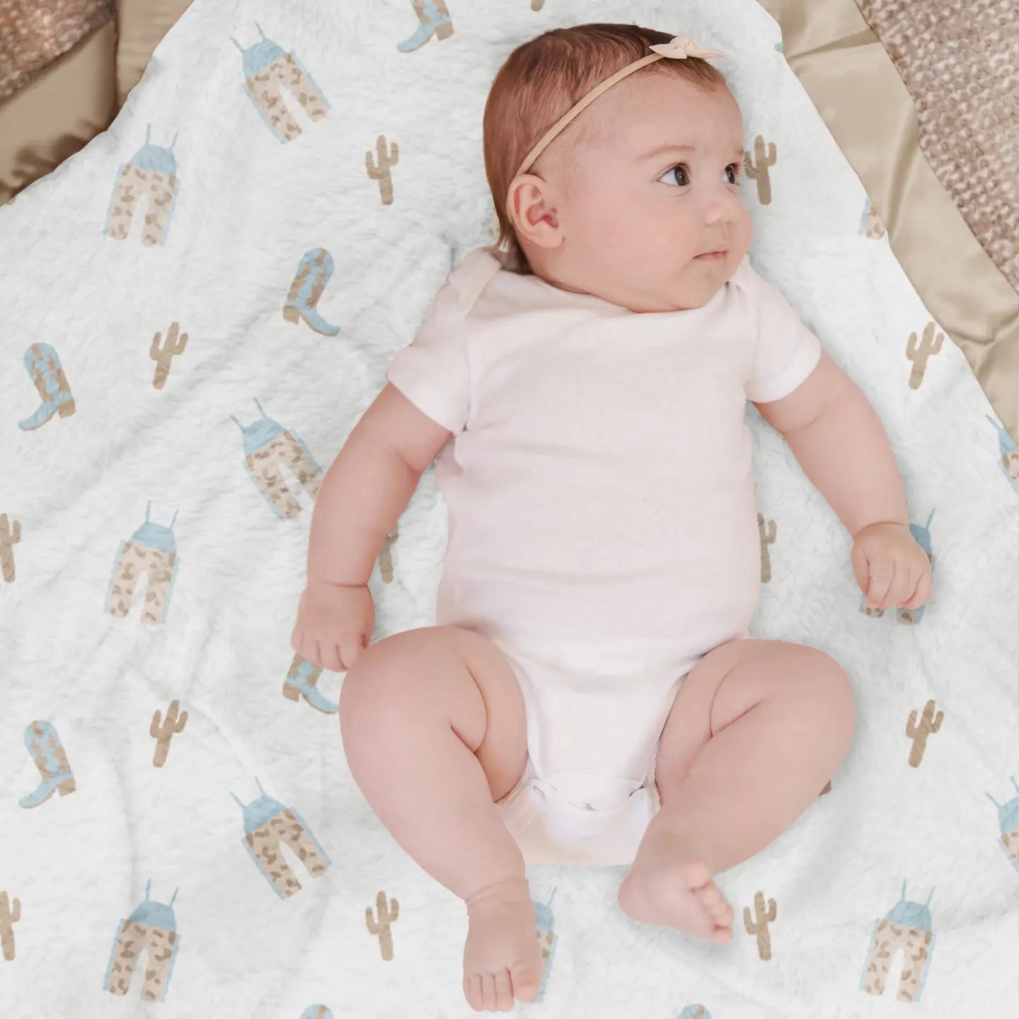 Howdy Reversible Baby Blanket