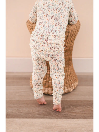 La La Floral Ruffle Sleeper