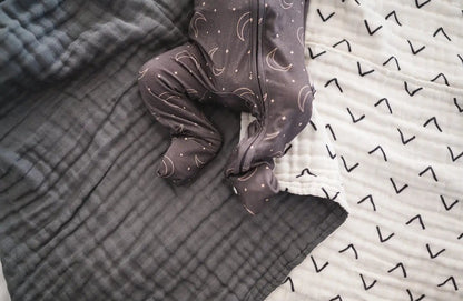 Muslin 6-Layer Blanket Black Arrow