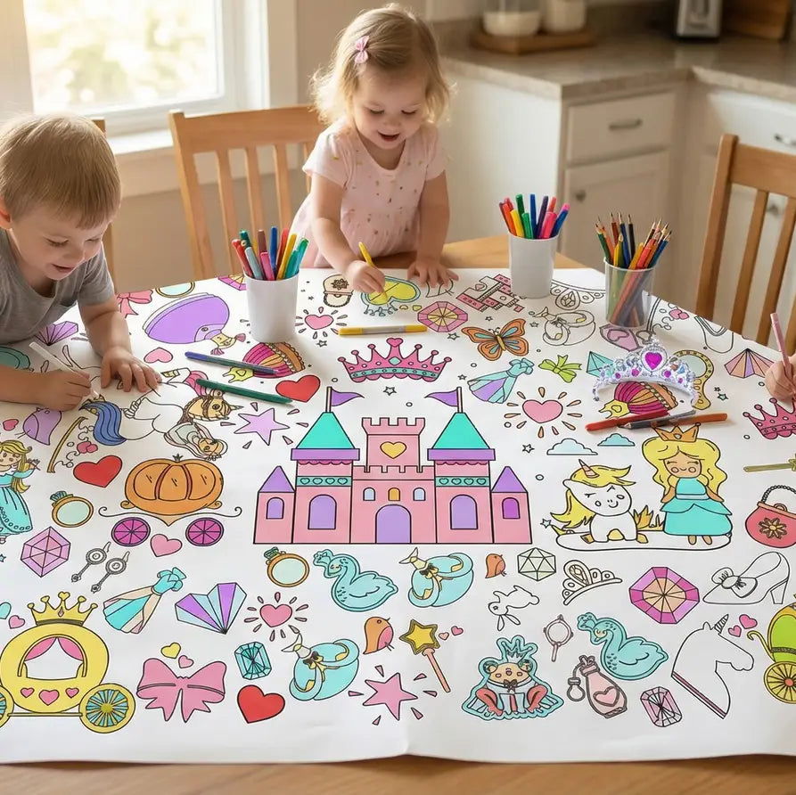 Princess Coloring Tablecloth