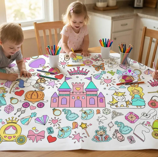 Princess Coloring Tablecloth