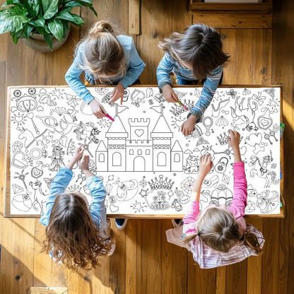 Princess Coloring Tablecloth