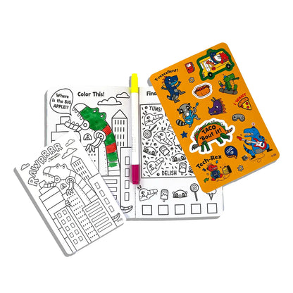 On-The-Go Activity & Coloring Kit: Robo Dinos