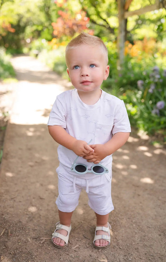 Two-Piece Shark Short Set