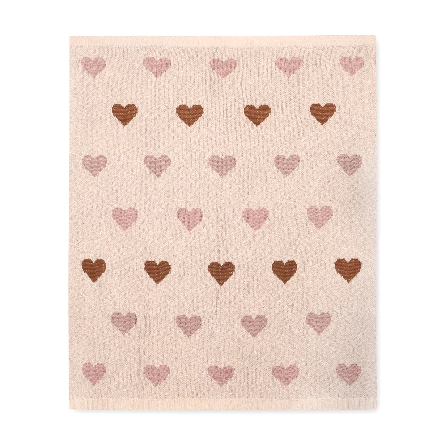 Loving Hearts Organic Cotton Sweater Baby Blanket