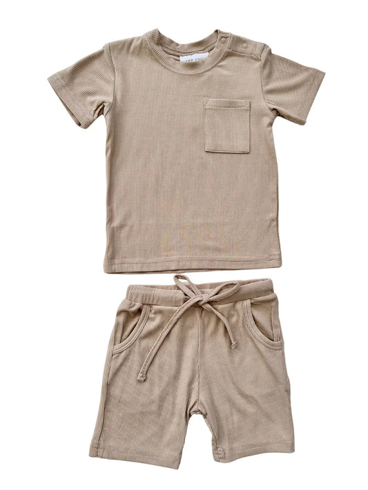 Two-Piece Ribbed Short Set