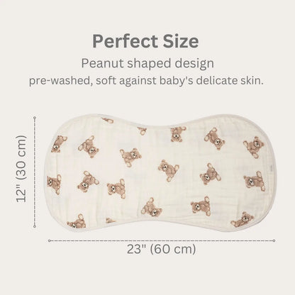 Bamboo Muslin Teddy Burp Cloth Set
