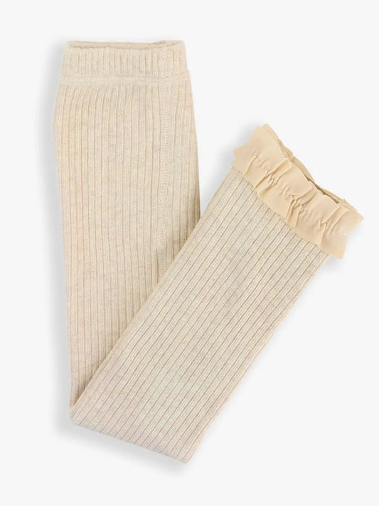 RuffleButts Oatmeal Footless Tights