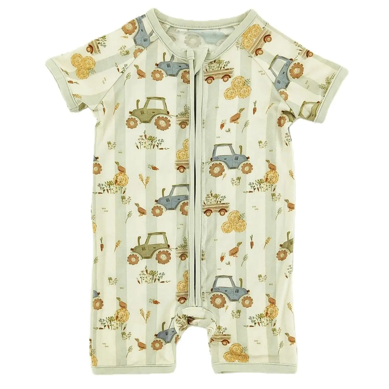 Tractor Trails Short Romper