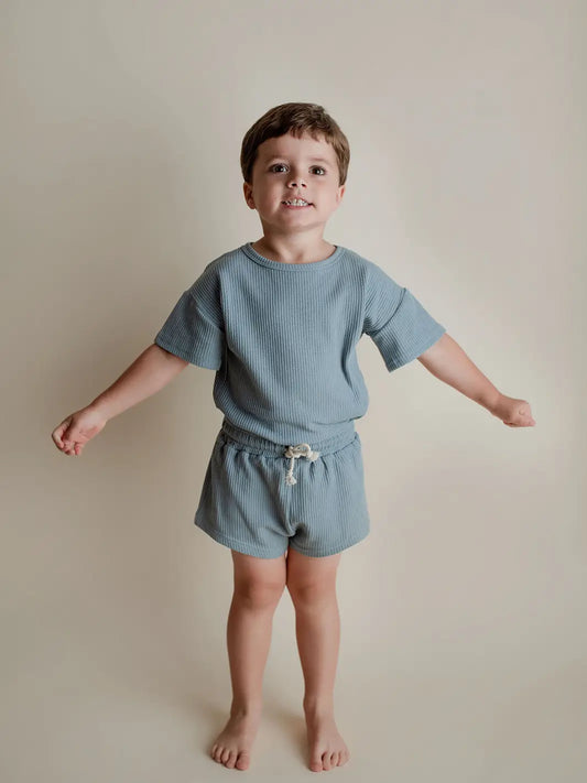 Waffle Shorts Set